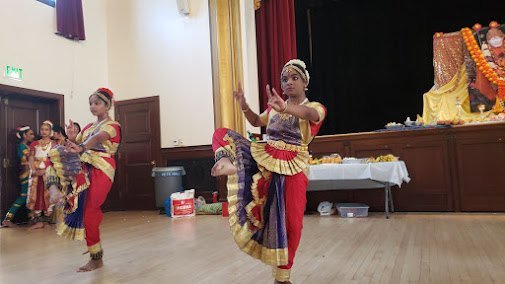 Ananya performing with her dance group